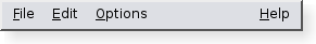 A menubar shown in the Motif widget style.