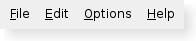 A menubar shown in the Plastique widget style.